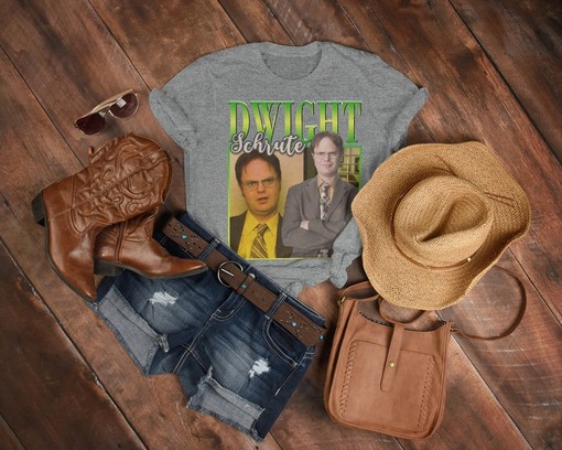 Retro DWIGHT SCHRUTE The Office T-Shirt - Classic Schrute Farm and Jim Halpert Tee - Image 3