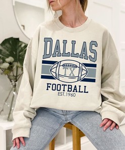 Retro Dallas Football Shirt for NFL Fans with Mens Sport Shirts