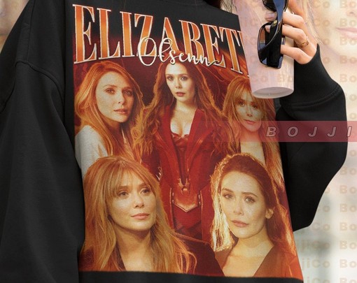 Retro ELIZABETH OLSEN Vintage Sweatshirt - Homage to Scarlet with Classic Movie Shirts - Image 4