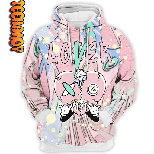Retro Easter 3D Hoodie with Loser Lover Heart All Over Print