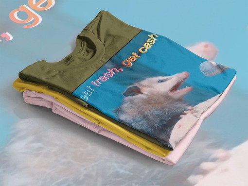 Retro Eat Trash Get Cash in a Possom Shirt - Opossums Lover Shirt Featuring Memes and Quotes for Possums - Image 4