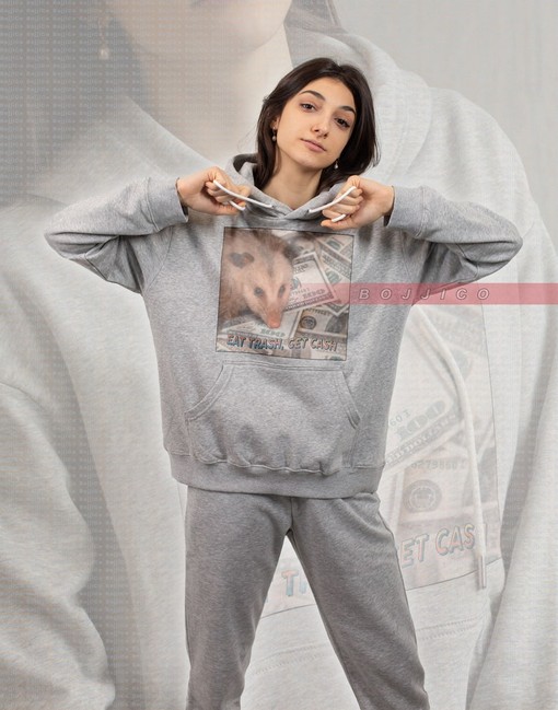 Retro Eat Trash Get Cash in a Possum Sweatshirt - Opossums Lover Sewater with Tanuki Raccoon and Quotes You'll Love - Image 2