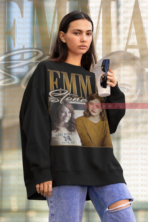 Retro Emma Stone Mary Jane Sweater - Homage Sweatshirt for Fans - Vintage Emma Stone Quotes Shirt