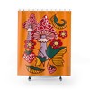 Retro Fall Shower Curtain - Groovy 60's 70's Hippie Bathroom Accessory with Vintage Charm