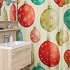 Retro Feeling Christmas Shower Curtain - Elegant Tub Curtain for Festive Bath