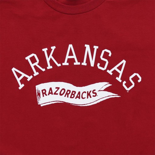 Retro Flag Unisex Short Sleeve T-Shirts with Arkansas Razorbacks Logo - Image 2