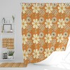 Retro Floral Bathroom Curtain Set, Shower Curtain, Bath Mat, Hand Towel, and Bath Towel for Vintage Charm