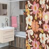 Retro Flower Power Shower Curtain, 70's Hippie Inspired Bathroom Decor