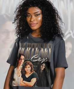 Retro Friends TV Show Tee featuring Courteney Cox as Monica Geller and Ross Geller, Lisa Kudrow as Phoebe Buffay