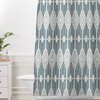 Retro Geometric Shower Curtain | Modern West End Design | Restroom Shower Curtains Decorative