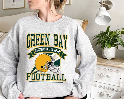 Retro Green Bay Football Shirt for NFL Fans with Vintage Green Bay Football Sweatshirt and NCAA Shirts for Men - Image 2