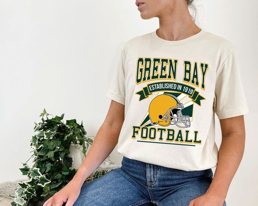 Retro Green Bay Football Shirt for NFL Fans with Vintage Green Bay Football Sweatshirt and NCAA Shirts for Men - Image 4
