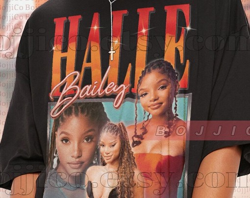 Retro Halle Bailey Homage, Vintage Shirt, Gift for Movie Fans, Little Mermaid actress Fan Tees - Image 2