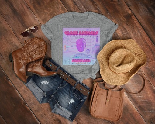 Retro Heat Waves Glass Animals Tee: 90s Style T-Shirts, Alternative/Indie Tees and Merch - Image 3