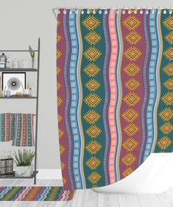 Retro Hippie Shower Curtain | Boho Chic Bathroom Decor | Vintage Bath Mat & Towels