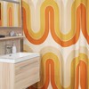 Retro Hippie Shower Curtain - Geometric Design for Retro Bathrooms