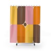 Retro Hippie Shower Curtain - Geometric Design for Vintage Bathrooms