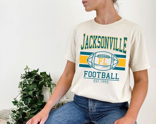 Retro Jacksonville Football Shirt for NFL Fans with NCAA Shirts for Women and State University Shirt - Image 4