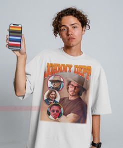 Retro Johnny Depp Homage T-shirt for Fans of Pirate Film Classics