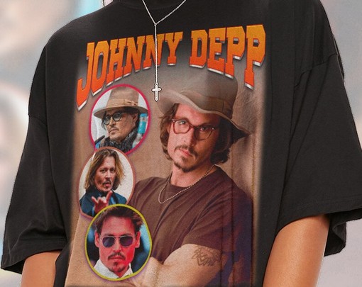 Retro Johnny Depp Homage T-shirt for Fans of Pirate Film Classics - Image 2