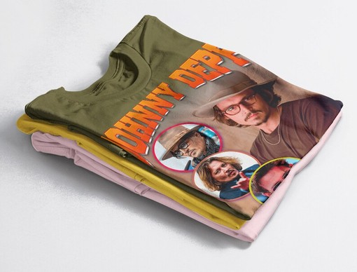 Retro Johnny Depp Homage T-shirt for Fans of Pirate Film Classics - Image 4