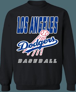 Retro LA Dodgers Crewneck Sweatshirt Hoodie with 1990s MLB Retro Logo
