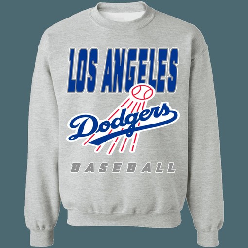 Retro LA Dodgers Crewneck Sweatshirt Hoodie with 1990s MLB Retro Logo - Image 2