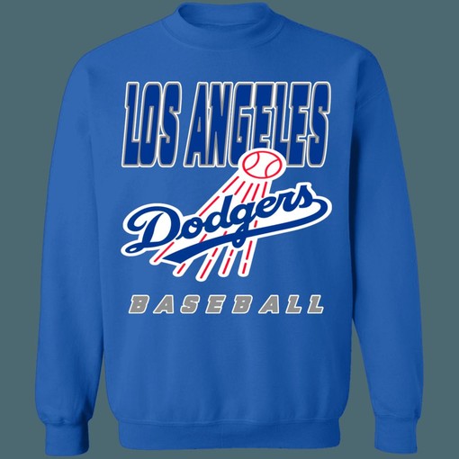 Retro LA Dodgers Crewneck Sweatshirt Hoodie with 1990s MLB Retro Logo - Image 3