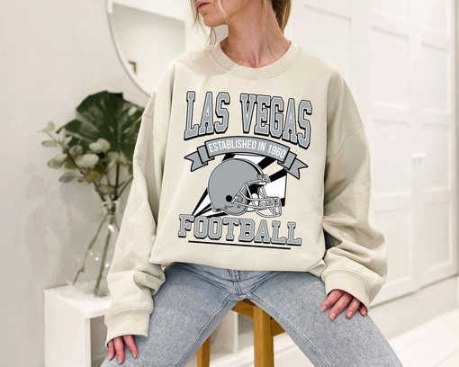 Retro Las Vegas Football Shirt for NFL Fans with Vintage NCAA Shirts and MLB Vintage Tee