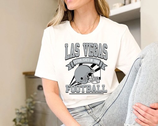 Retro Las Vegas Football Shirt for NFL Fans with Vintage NCAA Shirts and MLB Vintage Tee - Image 3