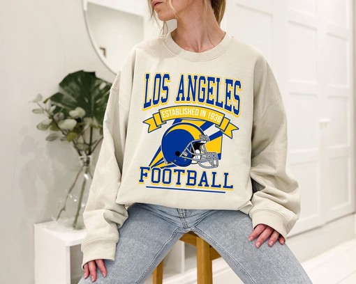 Retro Los Angeles Football Shirt for NFL Fans with NCAA Shirts for Men and Women