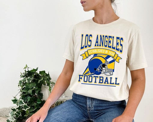 Retro Los Angeles Football Shirt for NFL Fans with NCAA Shirts for Men and Women - Image 4