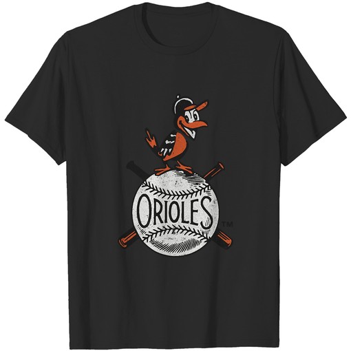 Retro MLB Baseball Tee: Vintage Baltimore Orioles T-Shirt with Retro Design
