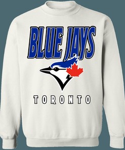 Retro MLB Crewneck Sweatshirt Hoodie Shirt for Toronto Blue Jays Fans