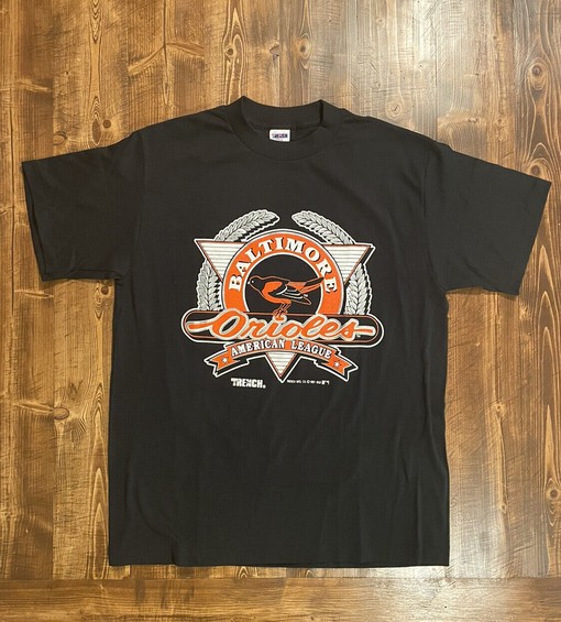 Retro MLB Tee for Men and Women: Vintage Baltimore Orioles Trench T-Shirt 1991