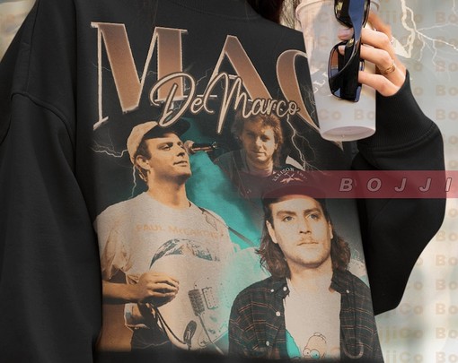 Retro Mac Demarco Blue Boy Sweatshirt featuring Salad Days Tee, Chamber Of Reflection, Homage, and Demarco Kind Women - Image 4
