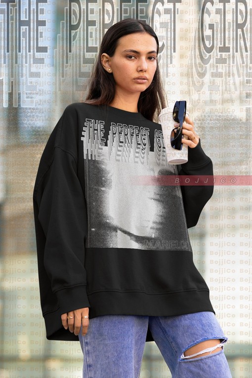 Retro Mareux Perfect Girl Sweater featuring Vintage, Homage, Fan Tees, 90s Sweater, and Merch Gift.