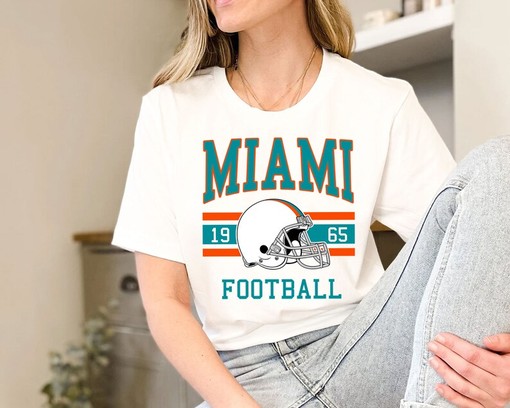 Retro Miami Football Crewneck Sweatshirt Hoodie Shirt for NFL Fans with NCAA Shirts for Men - Image 3