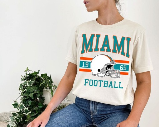 Retro Miami Football Crewneck Sweatshirt Hoodie Shirt for NFL Fans with NCAA Shirts for Men - Image 4