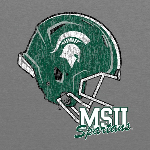 Retro Michigan State Spartans Vintage Script Premium T-Shirt - Image 2