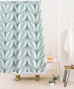 Retro Mid Century Geometric Shower Curtain | Fabric Bathroom Decor | Best Shower Curtains