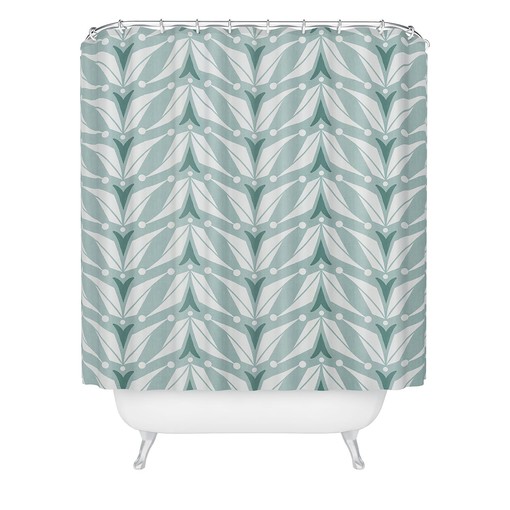 Retro Mid Century Geometric Shower Curtain | Fabric Bathroom Decor | Best Shower Curtains - Image 3