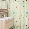 Retro Mid Century Modern Shower Curtain, Vintage Bathroom Decor