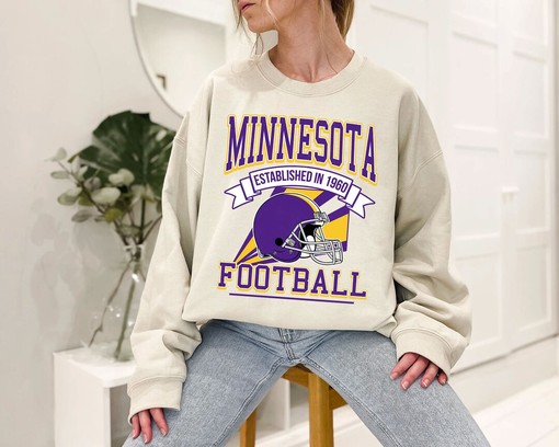 Retro Minnesota NFL Football Team Sweatshirt for Fans