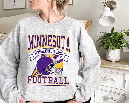 Retro Minnesota NFL Football Team Sweatshirt for Fans - Image 2