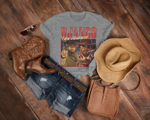Retro Movie Shirt Django Unchained Vintage with Dr. Kingschultz - Image 3