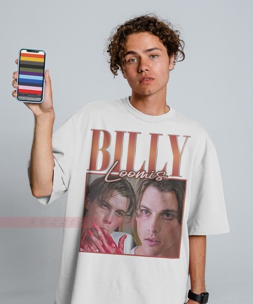 Retro Movie Shirts - Billy Loomis, Scary Horror Homage Fan Vintage T-shirt Scream Sidney Actress Actor Stu Matcher - Image 4