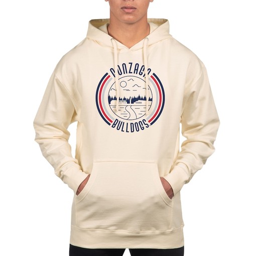 Retro NCAA Gonzaga Bulldogs Double Bar Pullover Hoodie Gifts for Men's Sport Shirts Fans