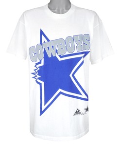 Retro NCAA Shirts - NFL Dallas Cowboys Single Stitch American University T-Shirt 1994 Vintage Tshirt