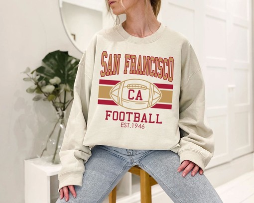 Retro NFL Fans Shirt, Vintage San Francisco Football Sweatshirt with Sport Shirts Girls